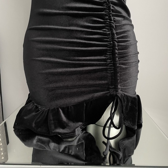 Saints Mini Open Back Black Dress Fitted Medium - Picture 4 of 10